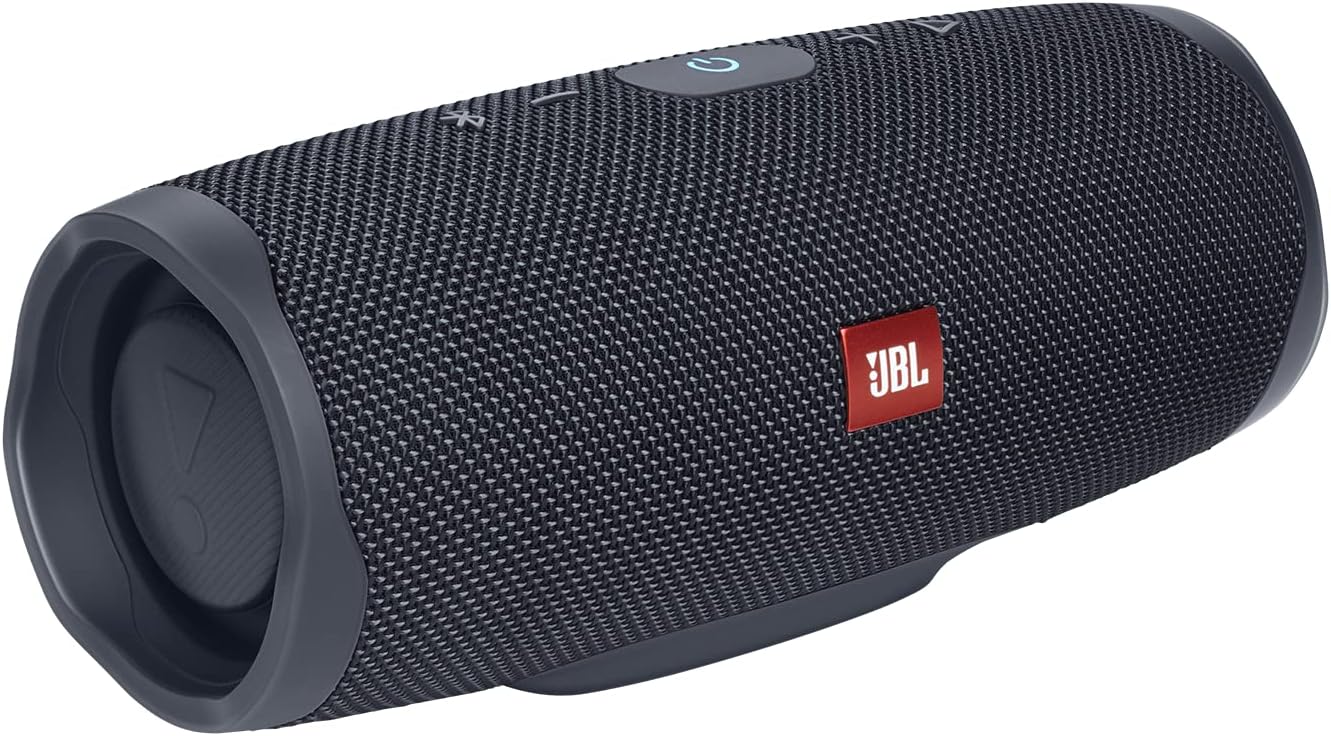 JBL Charge Essential 2 – Tragbarer wasserdichter Lautsprecher mit Powerbank in Schwarz