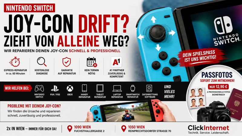Nintendo Switch Joy-Con Drift Reparatur in 1090 Alsergrund