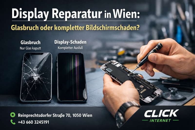 Display Reparatur Wien – Glasbruch oder Pixelfehler?