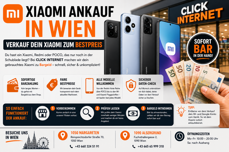 Xiaomi Ankauf in Wien: Verkauf dein Xiaomi zum Bestpreis