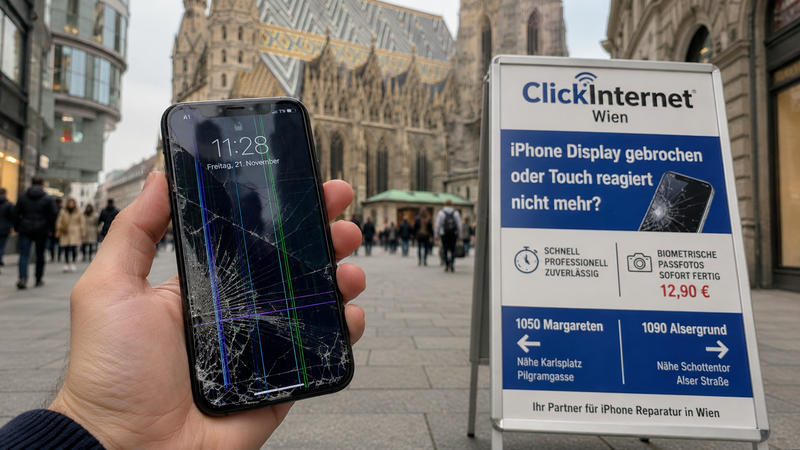 iPhone nach Sturz in 1010 Innere Stadt kaputt? Displaybruch & Touch-Ausfall schnell in Wien reparieren lassen