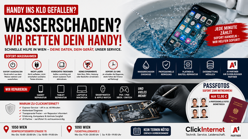 Handy ins Klo gefallen in 1010 Innere Stadt - schnelle Wasserschaden-Rettung