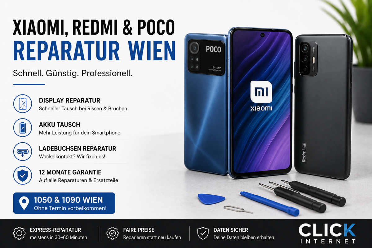 Xiaomi, Redmi & POCO Reparatur Wien: Günstiger Express-Service ohne Termin