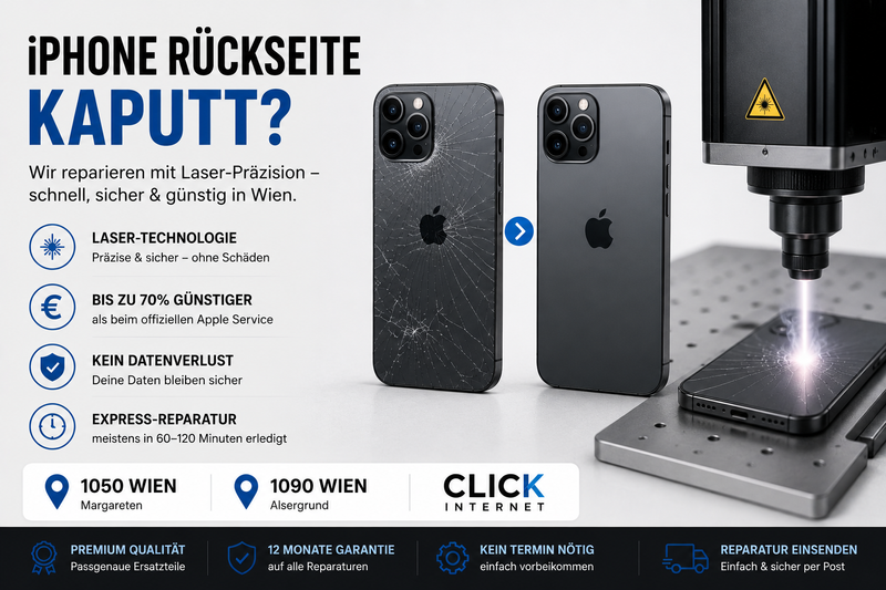 iPhone Rückseite gebrochen? Warum die Lasermethode in Wien die beste Rettung ist