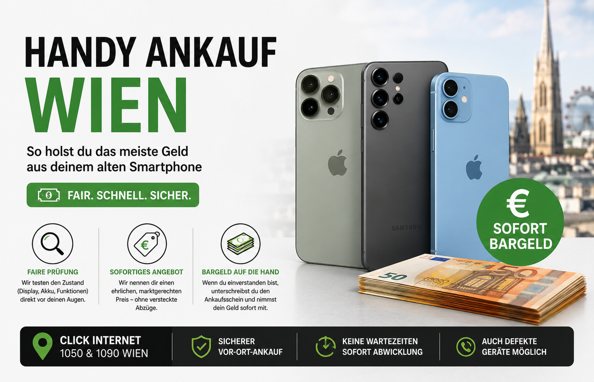Smartphone-Ankauf in Wien für gebrauchte Handys.