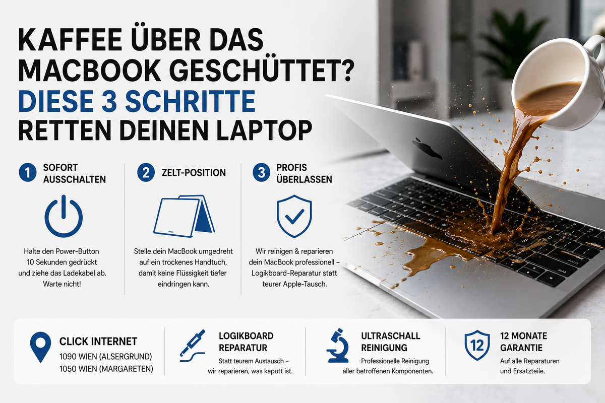 Kaffee über das MacBook geschüttet? Diese 3 Schritte retten deinen Laptop
