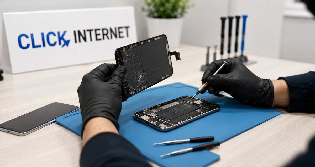 Wie lange dauert eine Handy Reparatur bei CLICK INTERNET?
