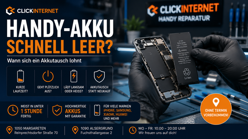 Handy-Akku schnell leer? Wann sich ein Akkutausch lohnt