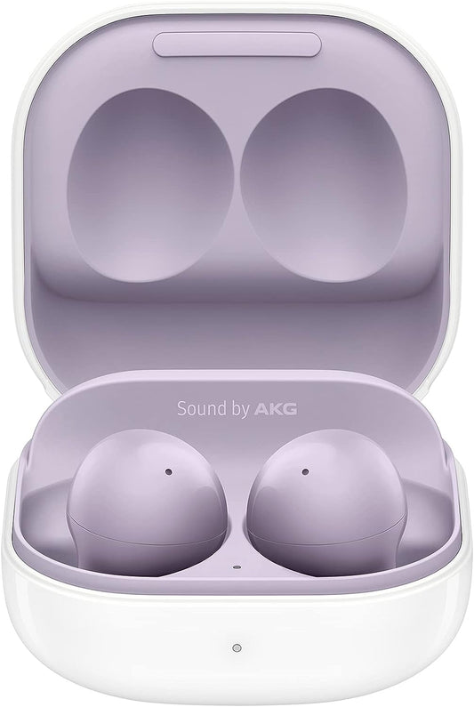 Samsung Galaxy Buds2, Kabellose Kopfhörer, Wireless Earbuds, Geräuschunterdrückung (ANC), ausdauernder Akku, 3 Mikrofone, inkl. Araree Nukin Clear Cover, Lavender