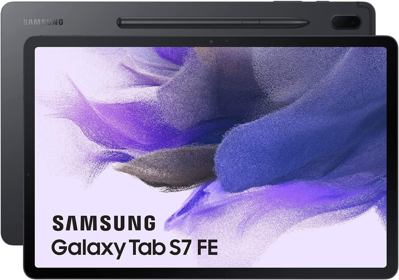 Samsung Galaxy Tab S7 FE Tablet PC with 30.5 cm (12.4 inch) display, Wi-Fi, 6 GB RAM, 128 GB storage, Android, Black