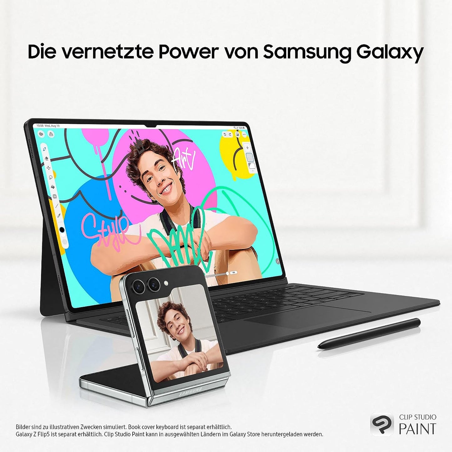 Samsung Galaxy Tab S9+ Android-Tablet, Wi-Fi, 256 GB / 12 GB RAM, MicroSD-Kartenslot, Inkl. S Pen, Simlockfrei ohne Vertrag, Graphit