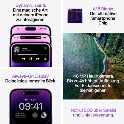 Apple iPhone 14 Pro (256GB) - Dark Purple 