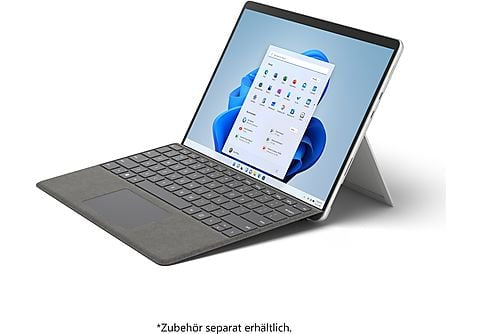 MICROSOFT Surface Pro 8 LTE für Business, i7-1185G7, 16GB RAM, 256GB SSD, 13 Zoll Touch 2K, Windows 10 Pro, Platin