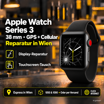 Apple Watch Series 3 (38mm, GPS + Cellular) Reparatur Wien | Express Service & Versand