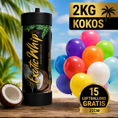 ExoticWhip Original 2KG Kokus ( Coconut) + 15 Luftballons GRATIS
