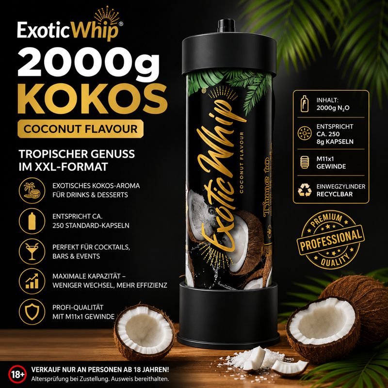 ExoticWhip 2000g Kokos (Coconut) – Tropischer Genuss im XXL-Format
