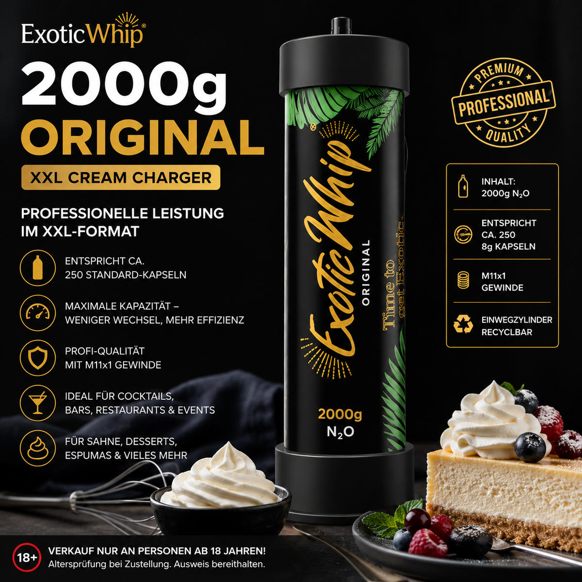 ExoticWhip 2000g Original – XXL Cream Charger