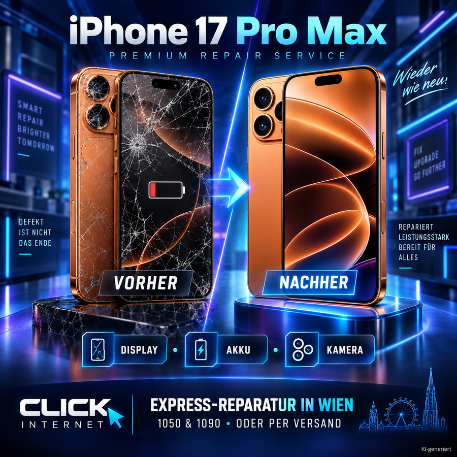 iPhone 17 Pro Max Reparatur Wien | Express Service & Versand