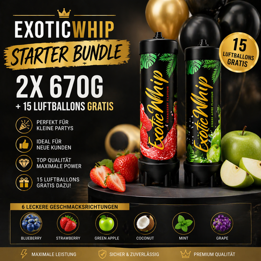 ExoticWhip Starter Bundle 🔥 2x 670g + 15 Luftballons GRATIS