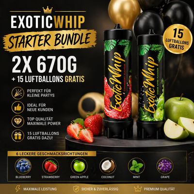 ExoticWhip Starter Bundle 🔥 2x 670g + 15 Luftballons GRATIS