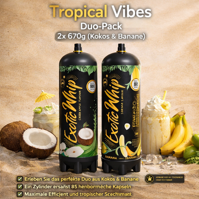 ExoticWhip "Tropical Vibes" Duo-Pack – 2x 670g (Kokos & Banane)