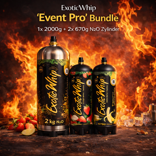 ExoticWhip "Event Pro" Bundle – 1x 2000g + 2x 670g N2O Zylinder