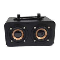 FT-4002 Holz-Wireless-Bluetooth-tragbare Retro-Subwoofer-Lautsprecher, unterstützt TF-Karte und USB-MP3-Wiedergabe, Black Wood Grain, Yellow Wood Grain, Red Wood Grain