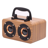 FT-4002 Holz-Wireless-Bluetooth-tragbare Retro-Subwoofer-Lautsprecher, unterstützt TF-Karte und USB-MP3-Wiedergabe, Black Wood Grain, Yellow Wood Grain, Red Wood Grain