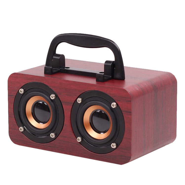 FT-4002 Holz-Wireless-Bluetooth-tragbare Retro-Subwoofer-Lautsprecher, unterstützt TF-Karte und USB-MP3-Wiedergabe, Black Wood Grain, Yellow Wood Grain, Red Wood Grain