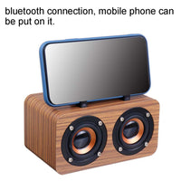 FT-4002 Holz-Wireless-Bluetooth-tragbare Retro-Subwoofer-Lautsprecher, unterstützt TF-Karte und USB-MP3-Wiedergabe, Black Wood Grain, Yellow Wood Grain, Red Wood Grain