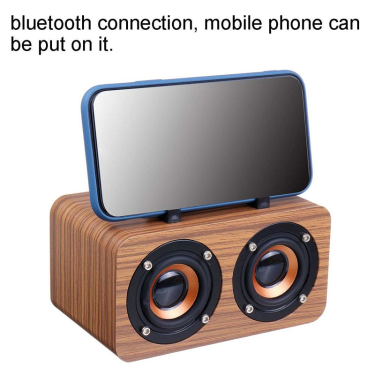 FT-4002 Holz-Wireless-Bluetooth-tragbare Retro-Subwoofer-Lautsprecher, unterstützt TF-Karte und USB-MP3-Wiedergabe, Black Wood Grain, Yellow Wood Grain, Red Wood Grain