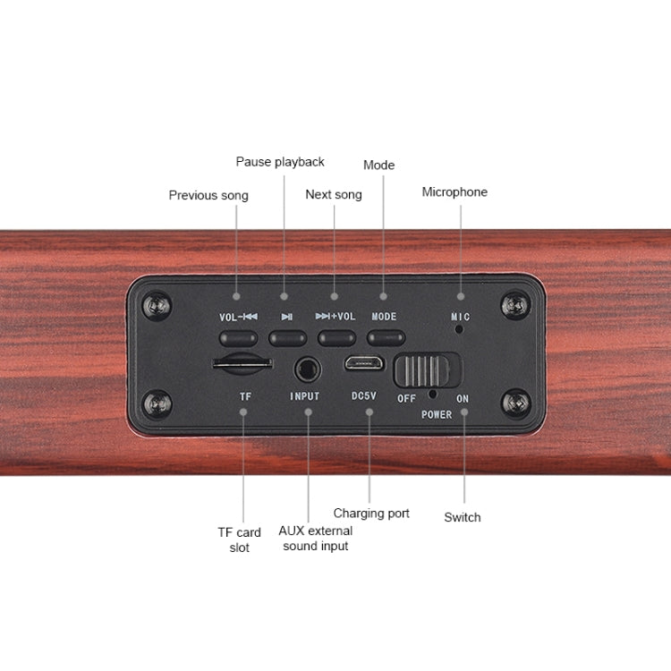 D10 Bluetooth 4.2 Tragbarer Bluetooth-Handlautsprecher aus Holz, D10(Red Wood Texture), D10(Bamboo Texture)