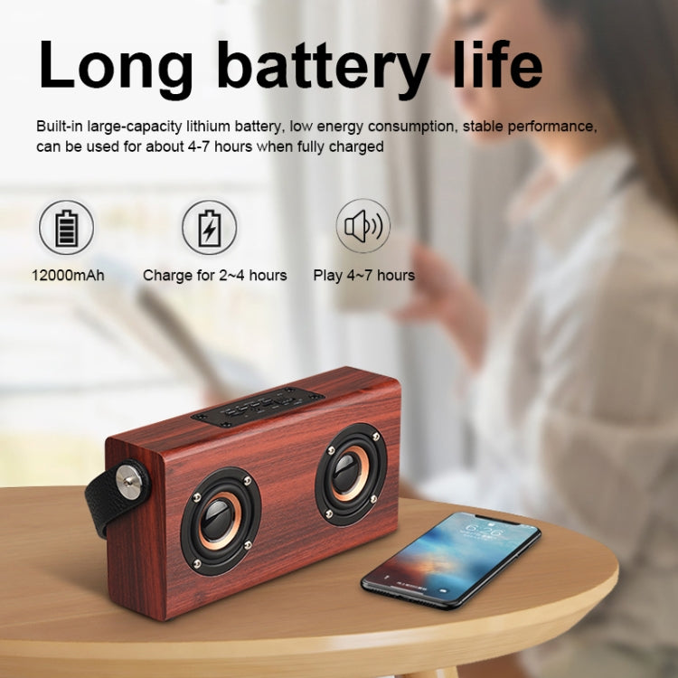 D10 Bluetooth 4.2 Tragbarer Bluetooth-Handlautsprecher aus Holz, D10(Red Wood Texture), D10(Bamboo Texture)