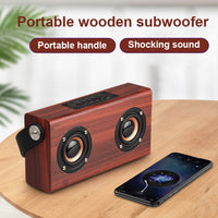 D10 Bluetooth 4.2 Tragbarer Bluetooth-Handlautsprecher aus Holz, D10(Red Wood Texture), D10(Bamboo Texture)
