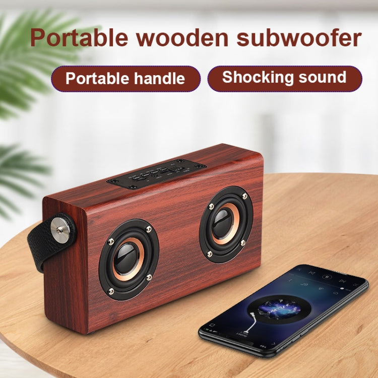 D10 Bluetooth 4.2 Tragbarer Bluetooth-Handlautsprecher aus Holz, D10(Red Wood Texture), D10(Bamboo Texture)