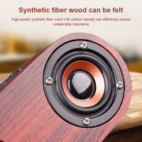 Q8 Bluetooth 4.2 Klassischer Bluetooth-Lautsprecher mit Doppelhörnern aus Holz, Q8(Red Wood Texture), Q8(Walnut Texture)