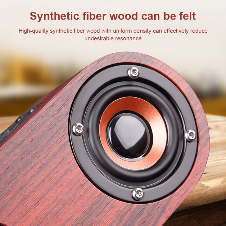 Q8 Bluetooth 4.2 Klassischer Bluetooth-Lautsprecher mit Doppelhörnern aus Holz, Q8(Red Wood Texture), Q8(Walnut Texture)
