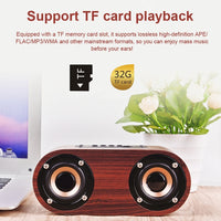 Q8 Bluetooth 4.2 Klassischer Bluetooth-Lautsprecher mit Doppelhörnern aus Holz, Q8(Red Wood Texture), Q8(Walnut Texture)