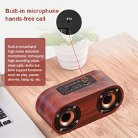 Q8 Bluetooth 4.2 Klassischer Bluetooth-Lautsprecher mit Doppelhörnern aus Holz, Q8(Red Wood Texture), Q8(Walnut Texture)