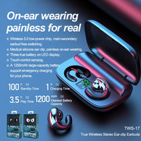 Remax Proda TWS-17 Bluetooth 5.0 Ohrclip-Stil, echter kabelloser Stereo-Bluetooth-Kopfhörer