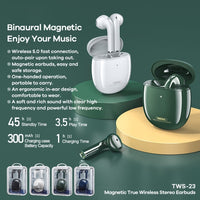 Remax Proda TWS-23 Bluetooth 5.0 magnetischer echter kabelloser Stereo-Bluetooth-Kopfhörer