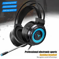 2 Stück G58 kopfmontiertes kabelgebundenes Gaming-Headset mit Mikrofon, Kabellänge: ca. 2 m, Black Single Plug Version, Black 7.1 Single USB Version, Pink Colorful 3.5mm Version, White Colorful 3.5mm Version, Black Colorful 3.5mm Version