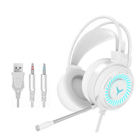 2 Stück G58 kopfmontiertes kabelgebundenes Gaming-Headset mit Mikrofon, Kabellänge: ca. 2 m, Black Single Plug Version, Black 7.1 Single USB Version, Pink Colorful 3.5mm Version, White Colorful 3.5mm Version, Black Colorful 3.5mm Version