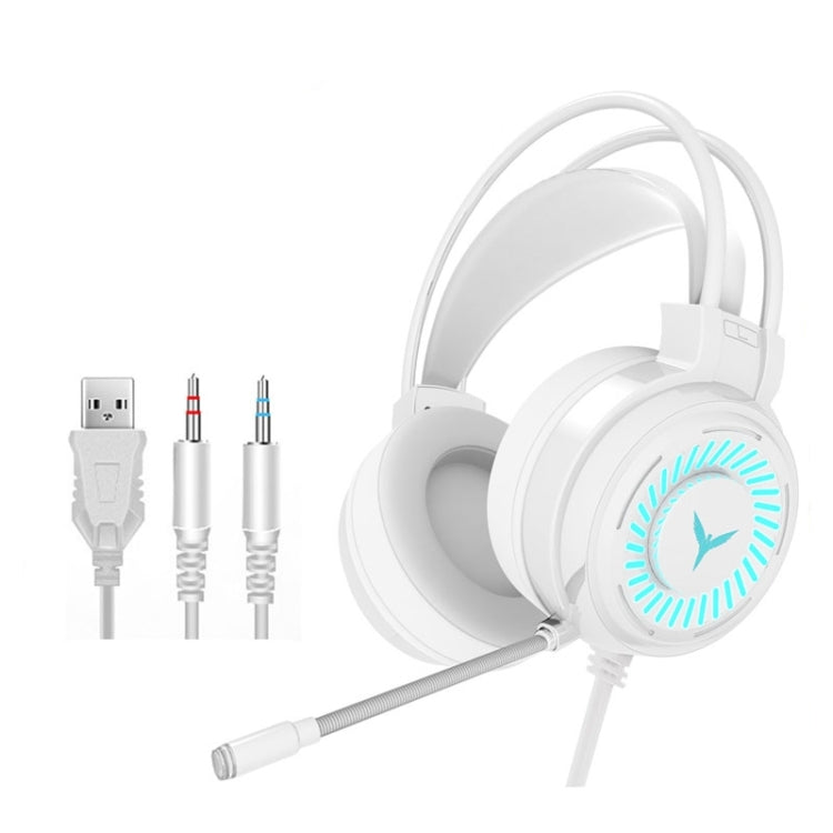 2 Stück G58 kopfmontiertes kabelgebundenes Gaming-Headset mit Mikrofon, Kabellänge: ca. 2 m, Black Single Plug Version, Black 7.1 Single USB Version, Pink Colorful 3.5mm Version, White Colorful 3.5mm Version, Black Colorful 3.5mm Version