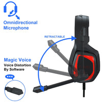 Anivia MH602 3,5 mm kabelgebundenes Gaming-Headset mit Mikrofon, MH602 (Black Red), MH602 (Black Blue), MH602 (Black Purple)
