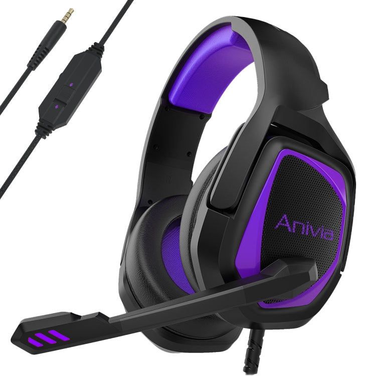 Anivia MH602 3,5 mm kabelgebundenes Gaming-Headset mit Mikrofon, MH602 (Black Red), MH602 (Black Blue), MH602 (Black Purple)