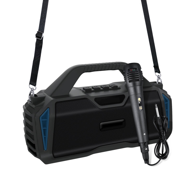 Neuer Rixing NR-6011M Bluetooth 5.0 tragbarer kabelloser Outdoor-Karaoke-Bluetooth-Lautsprecher mit Mikrofon und Schultergurt, NR-6011M(Black), NR-6011M(Red), NR-6011M(Blue), NR-6011M(Green)