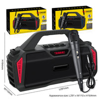 Neuer Rixing NR-6011M Bluetooth 5.0 tragbarer kabelloser Outdoor-Karaoke-Bluetooth-Lautsprecher mit Mikrofon und Schultergurt, NR-6011M(Black), NR-6011M(Red), NR-6011M(Blue), NR-6011M(Green)
