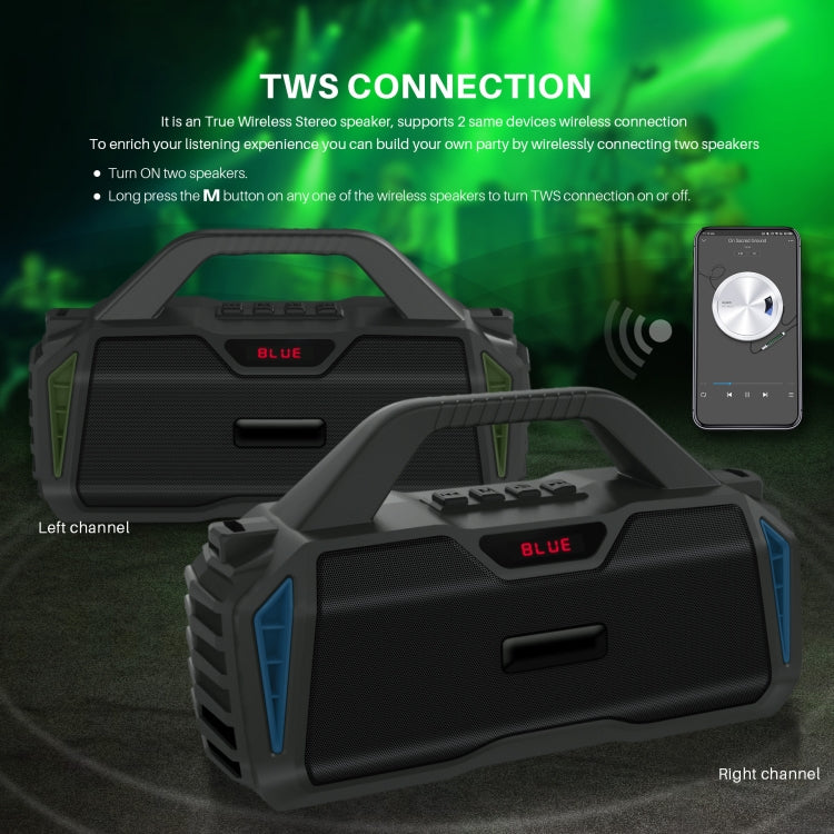 Neuer Rixing NR-6011M Bluetooth 5.0 tragbarer kabelloser Outdoor-Karaoke-Bluetooth-Lautsprecher mit Mikrofon und Schultergurt, NR-6011M(Black), NR-6011M(Red), NR-6011M(Blue), NR-6011M(Green)