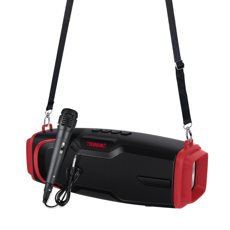 Neuer Rixing NR-6012M Bluetooth 5.0 tragbarer kabelloser Outdoor-Karaoke-Bluetooth-Lautsprecher mit Mikrofon und Schultergurt, NR-6012M(Black), NR-6012M(Red), NR-6012M(Blue), NR-6012M(Green)